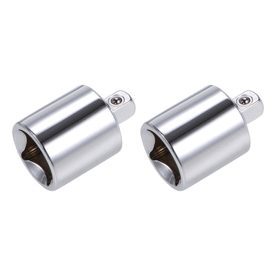 Harfington 2 Pcs 1/2 Inch Drive (F) x 1/4 Inch (M) Socket Reducer, Female to Male