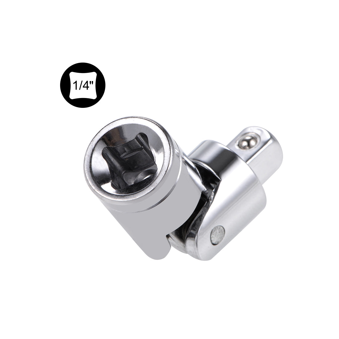 Harfington 3pcs 1/4" Drive Universal Joint Socket Coupling Steering Connector Adapter, Cr-V