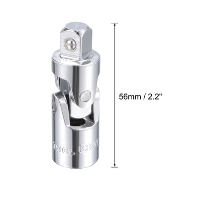 Harfington Universal Socket Joint 3/8-Inch Cr-V Steel Socket Adapter 2 Pcs