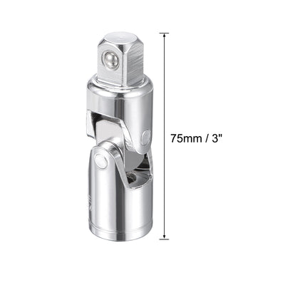 Harfington Drive Universal Joint Socket Coupling Steering Connector Adapter, Cr-V