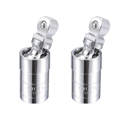 Harfington Universal Socket Joint 1/2-Inch Drive Ball Spring Socket Adapter Cr-V 2 Pcs