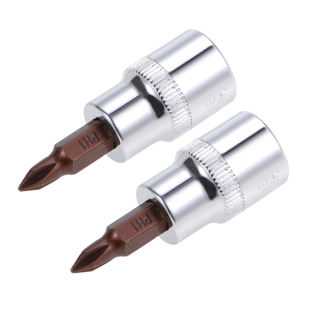 Harfington 2 Pcs 3/8" Drive x PH1 Phillips Bit Socket, Standard Metric, S2 and Cr-V Steel