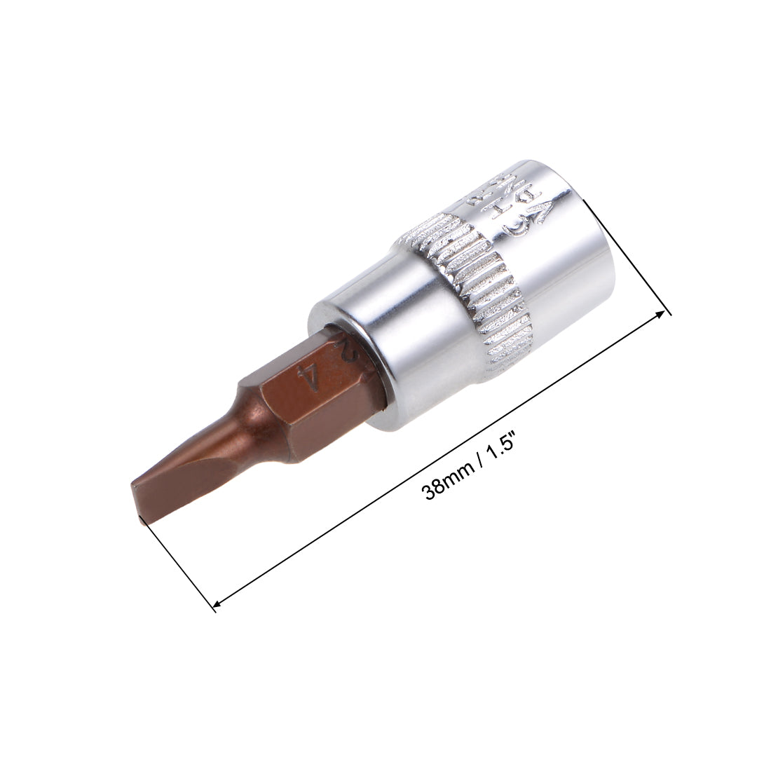 Harfington 1/4-Inch Drive Bit Socket FD4 S2 Steel 38mm Length 2 Pcs