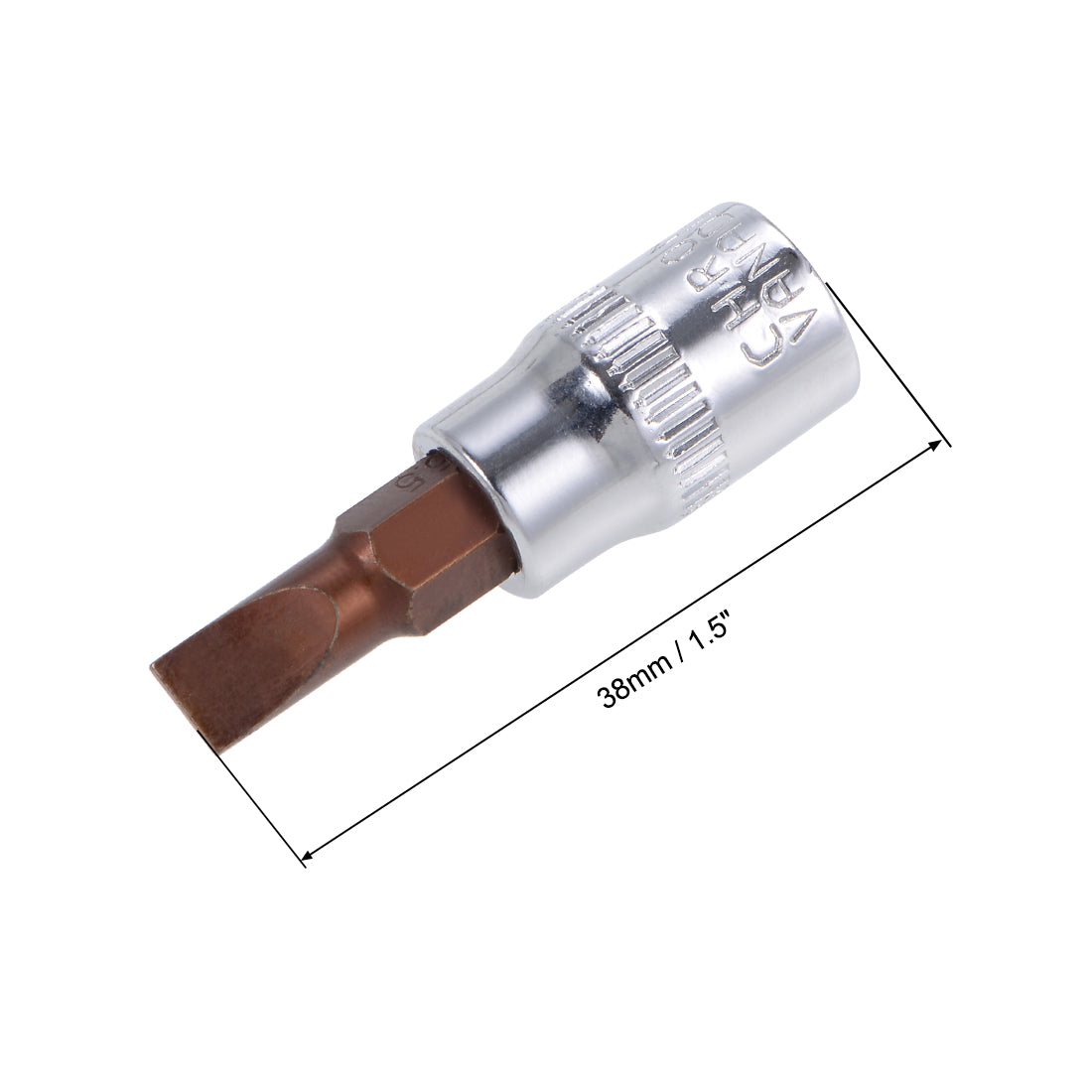 Harfington 1/4-Inch Drive Bit Socket FD5.5 S2 Steel 38mm Length 5 Pcs