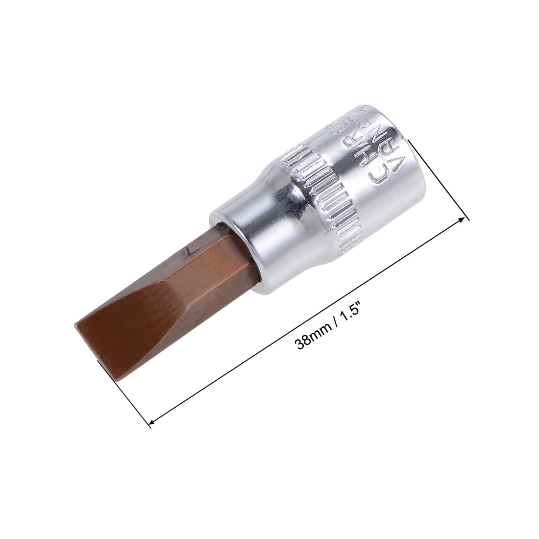 Harfington 1/4-Inch Drive Bit Socket FD7 S2 Steel 38mm Length 2 Pcs