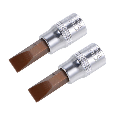 Harfington 1/4-Inch Drive Bit Socket FD7 S2 Steel 38mm Length 2 Pcs