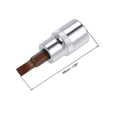 Harfington 3/8-Inch Drive Bit Socket FD5.5 S2 Steel 48mm Length