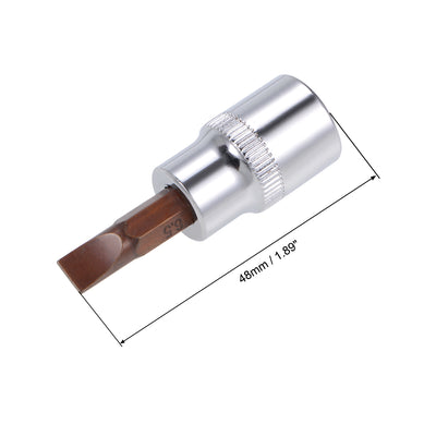 Harfington 3/8-Inch Drive Bit Socket FD6.5 S2 Steel 48mm Length