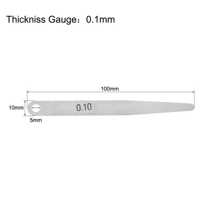 Harfington Metric Thickness Feeler Gauge 0.1mm Stainless Steel Measuring Tool for Gap Width 2pcs