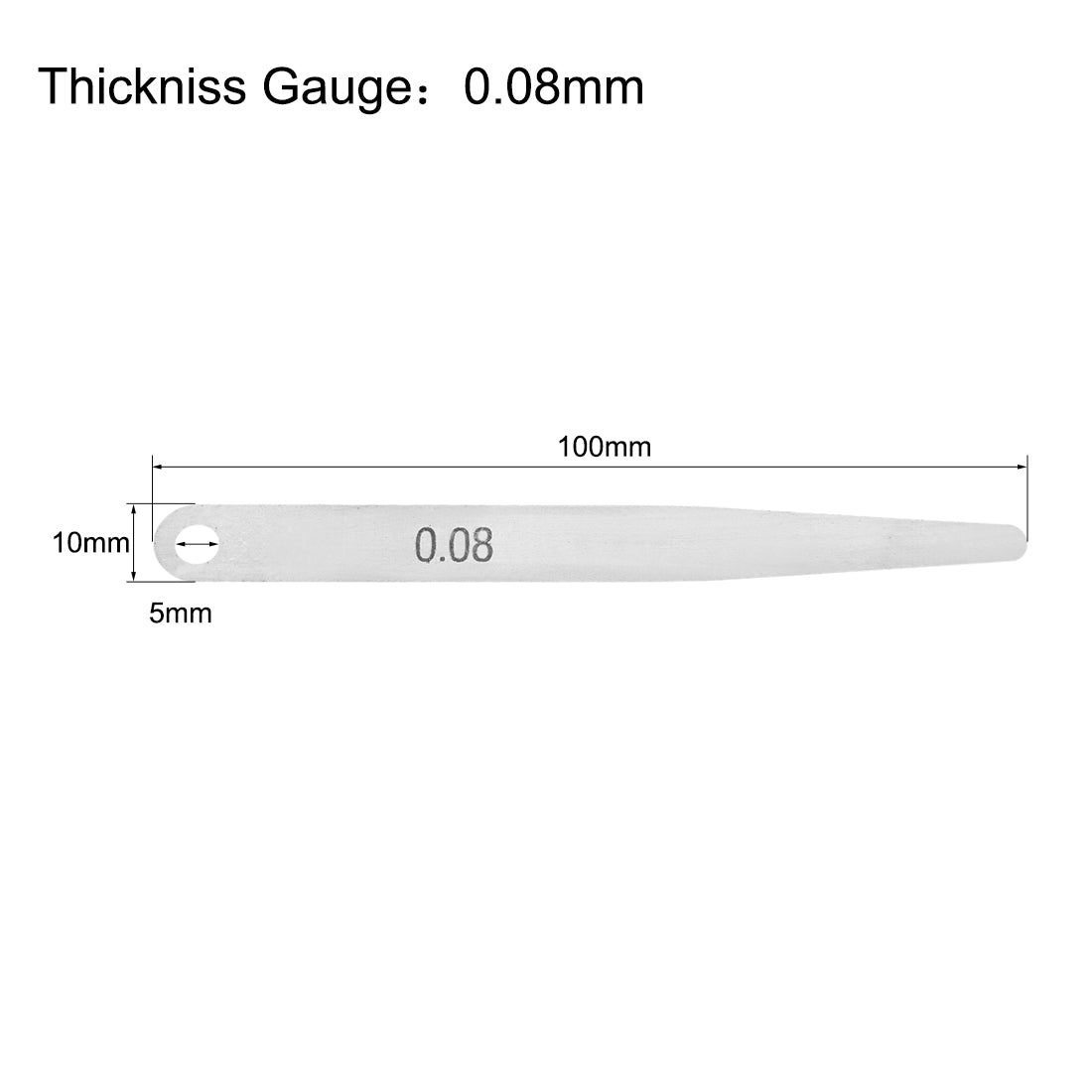 Harfington Metric Thickness Feeler Gauge 0.08mm Stainless Steel Measuring Tool for Gap Width