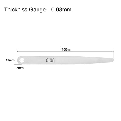 Harfington Metric Thickness Feeler Gauge 0.08mm Stainless Steel Measuring Tool for Gap Width