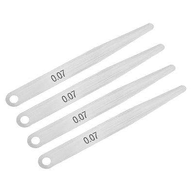 Harfington Metric Thickness Feeler Gauge 0.07mm Stainless Steel Measuring Tool for Gap Width 4pcs