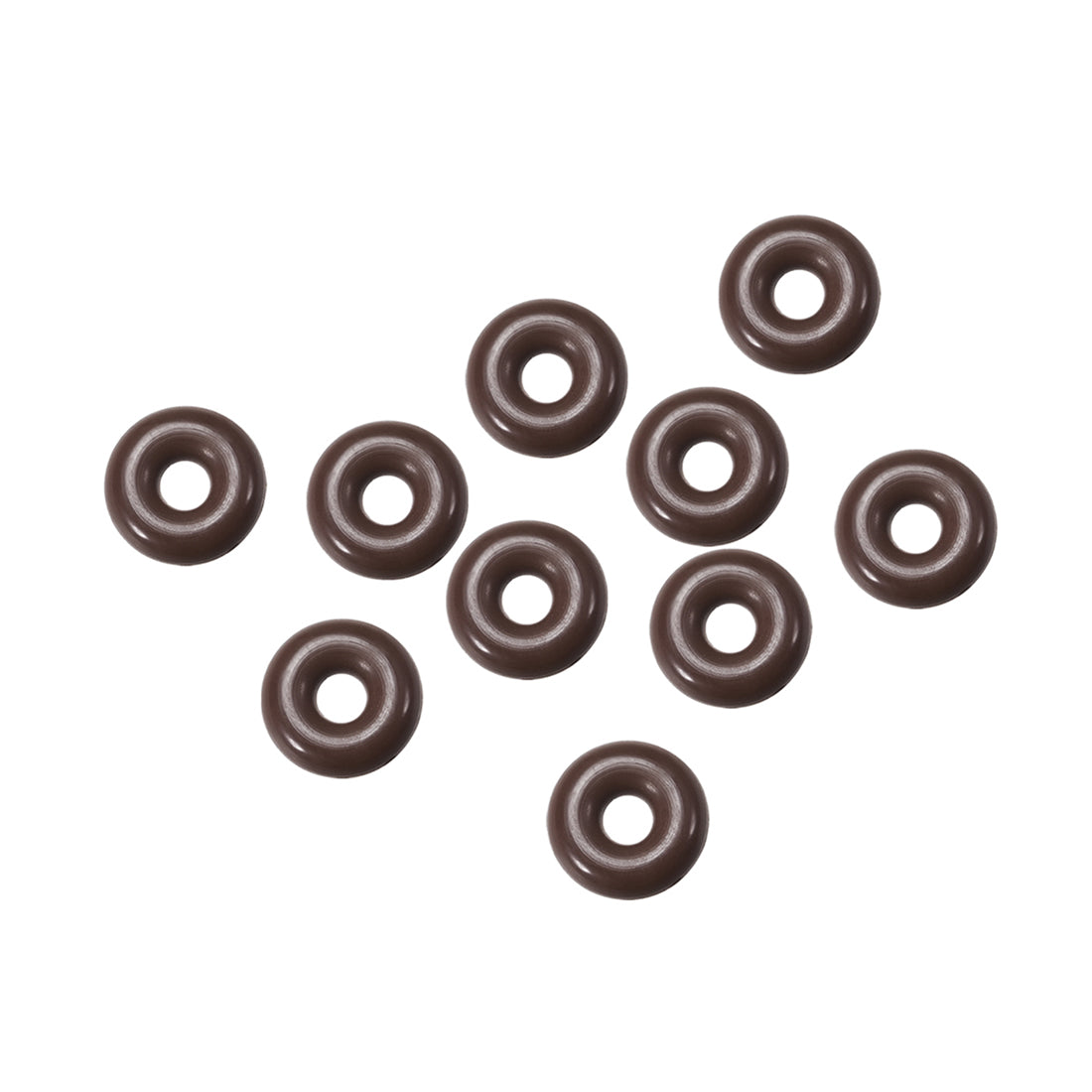 Harfington Fluorine Rubber O Rings Seal Gasket Brown 10Pcs