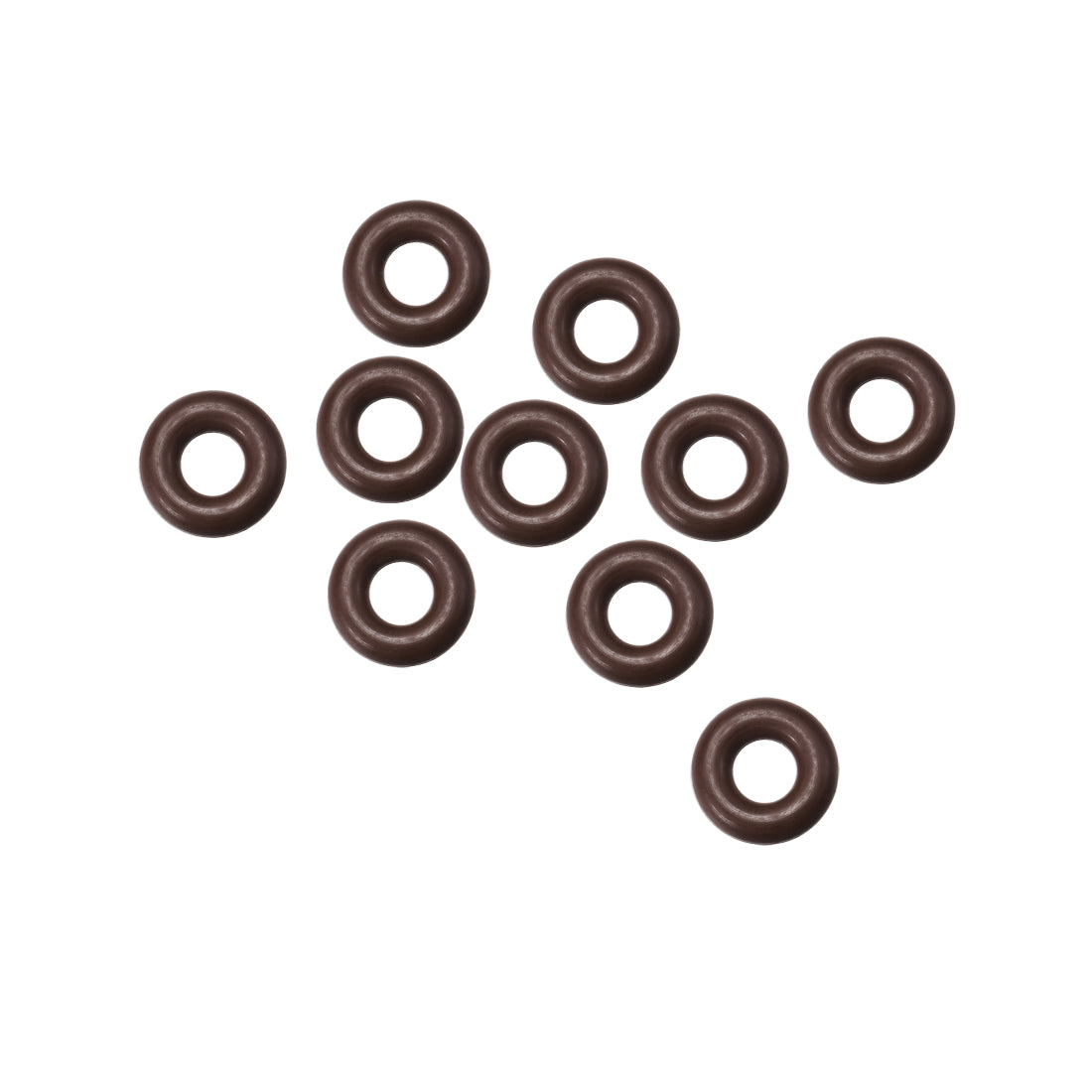 Harfington Fluorine Rubber O Rings Seal Gasket Brown 10Pcs