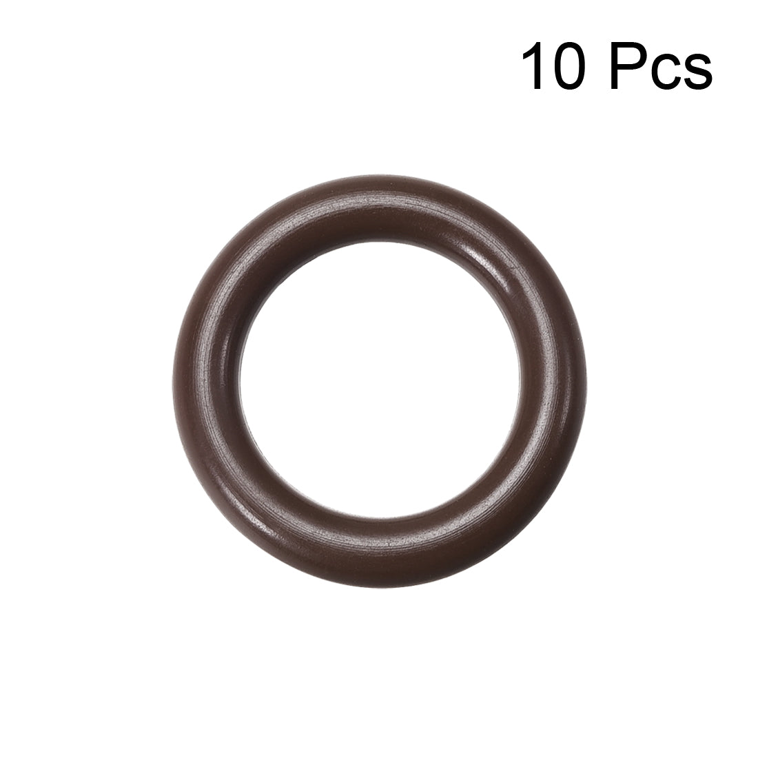 Harfington Fluorine Rubber O Rings Seal Gasket Brown 10Pcs