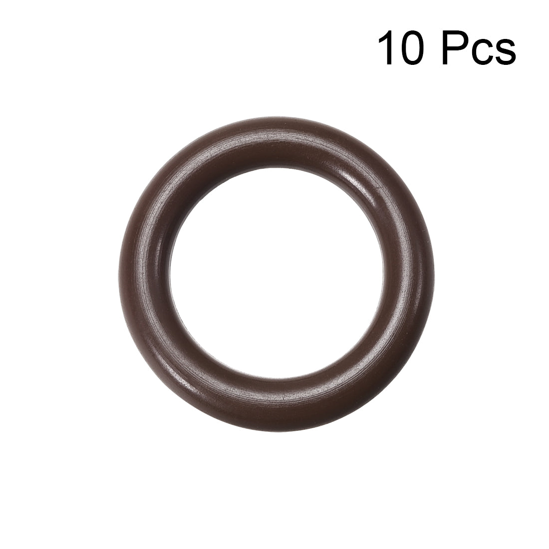Harfington Fluorine Rubber O Rings Seal Gasket Brown 10Pcs