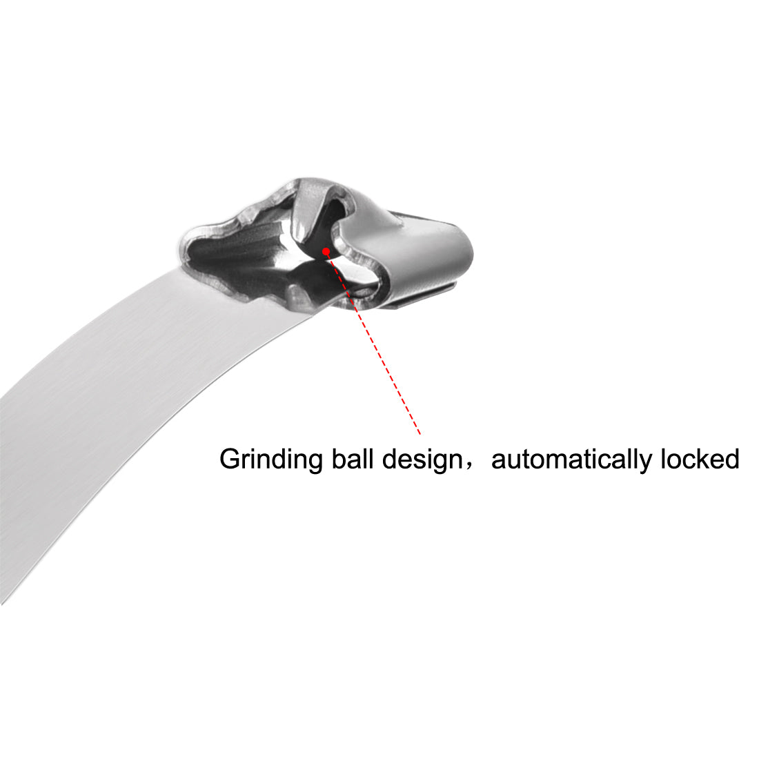 Harfington 14 Inch Stainless Steel Cable Zip Ties 0.3 Inch Width Metal Exhaust Wrap 10pcs