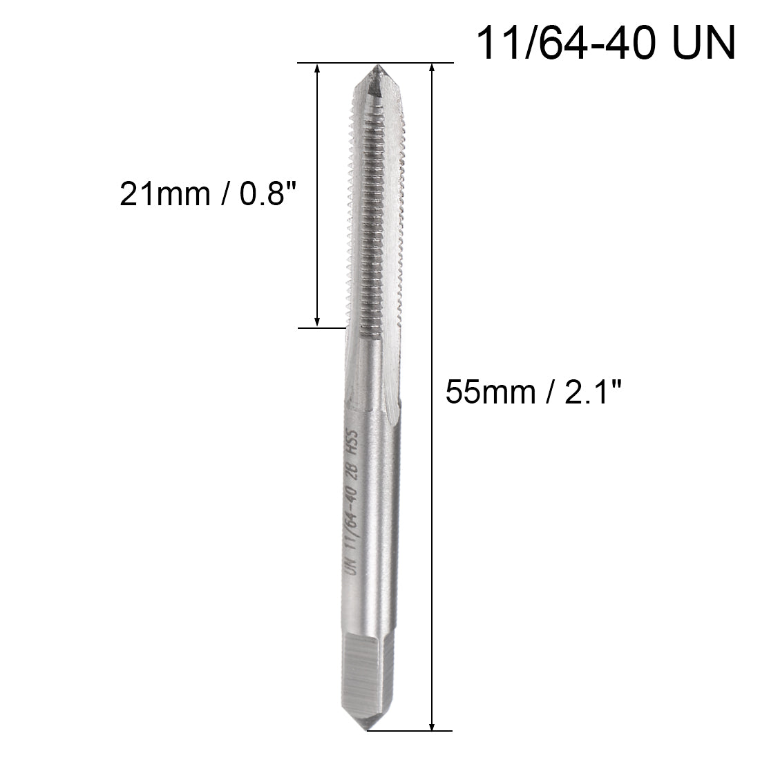 Harfington Machine Tap Thread Pitch Flute High Speed Steel