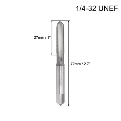 Harfington Machine Tap 1/4-32 UNEF Thread Pitch 2B 3 Flutes High Speed Steel