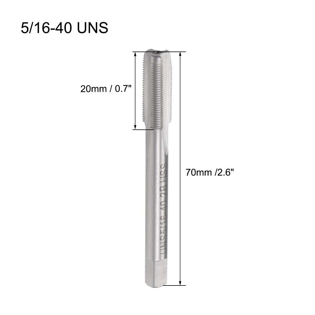 Harfington Machine Tap UNS Thread 2B Class 3 Flutes High Speed Steel