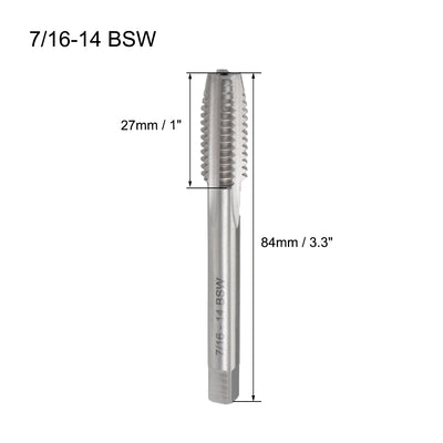 Harfington Machine Tap BSW Thread Pitch 4 Straight Flute H2 High Speed Steel