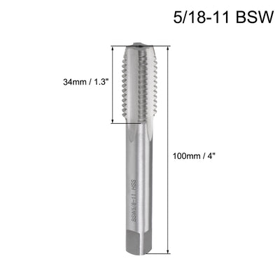 Harfington Machine Tap BSW Thread Pitch 4 Straight Flute H2 High Speed Steel