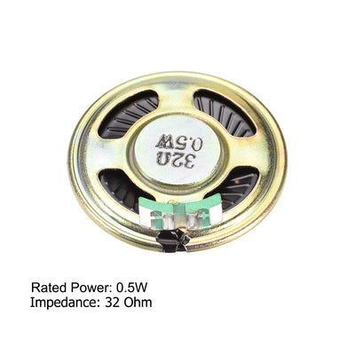 Harfington 0.5W 32 Ohm Micro Internal Speaker Magnet Loudspeaker 40mm Dia 4pcs