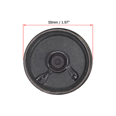 Harfington 0.5W 8 Ohm Micro Internal Speaker Magnet Loudspeaker 50mm Dia 4pcs
