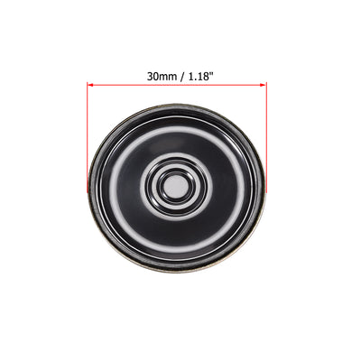Harfington 0.5W 8 Ohm Micro Internal Speaker Magnet Loudspeaker 30mm Dia 4pcs