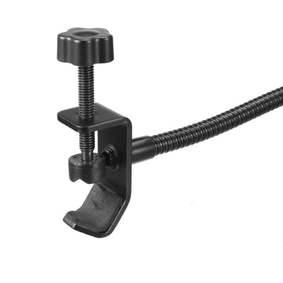 Harfington 155mm Diameter Black Microphone Pop Filter Double Mesh Wind Screen with 360° Gooseneck Clip Stabilization Arm 2Pcs