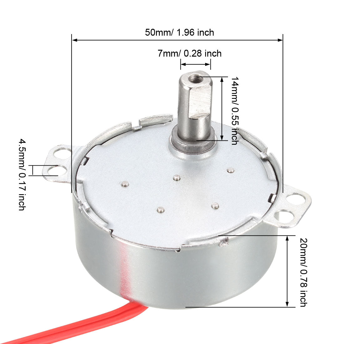 Harfington Electric Motor Synchronous Motor Turntable Synchron Motor AC 24V 50/60Hz 4W CCW/CW Direction