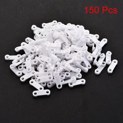 Harfington 150pcs Nylon Cable Wire Ties Flat Type Screws Fixed Base Fastener White 20.5x6.5mm