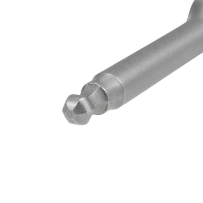 Harfington 2 Pcs Ball End Hex Bits 1/4 Inch Hex Shank 2 Inch Length Magnetic H3 Head Screwdriver S2 HRC58 Screw Driver Bit