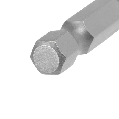 Harfington 3 Pcs Ball End Hex Bits 1/4 Inch Hex Shank 2 Inch Length Magnetic H6 Head Screwdriver S2 HRC58 Screw Driver Bit