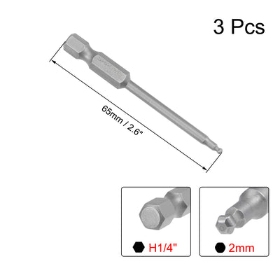 Harfington Ball End Screwdriver Bits, S2 Magnetic Drill Bits with Hex Shank