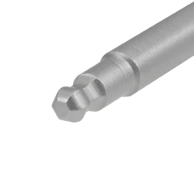 Harfington 2 Pcs Ball End Hex Bits 1/4 Inch Hex Shank 2.6 Inch Length Magnetic H2.5 Head Screwdriver S2 HRC58 Screw Driver Bit