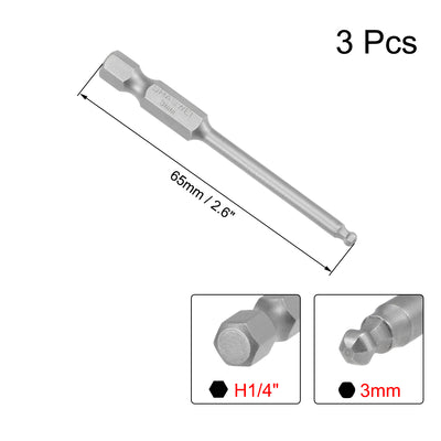 Harfington Ball End Screwdriver Bits, S2 Magnetic Drill Bits with Hex Shank