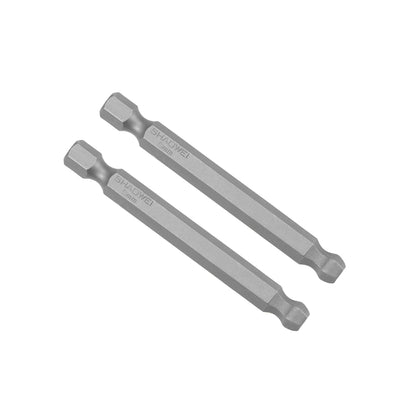 Harfington 2 Pcs Ball End Hex Bits 1/4 Inch Hex Shank 2.6 Inch Length Magnetic H6 Head Screwdriver S2 HRC58 Screw Driver Bit