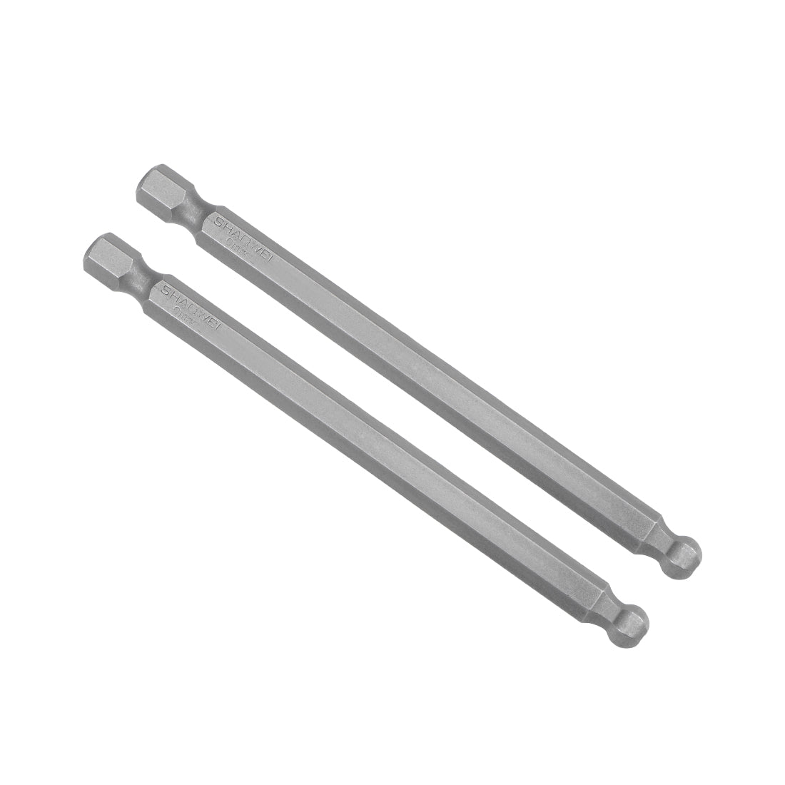 Harfington 2 Pcs Ball End Hex Bits 1/4 Inch Hex Shank 3.9 Inch Length Magnetic H6 Head Screwdriver S2 HRC58 Screw Driver Bit
