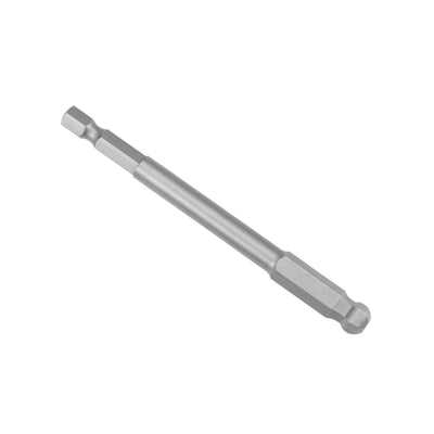 Harfington Ball End Hex Bits 1/4 Inch Hex Shank 3.9 Inch Length Magnetic H8 Head Screwdriver S2 HRC58 Screw Driver Bit