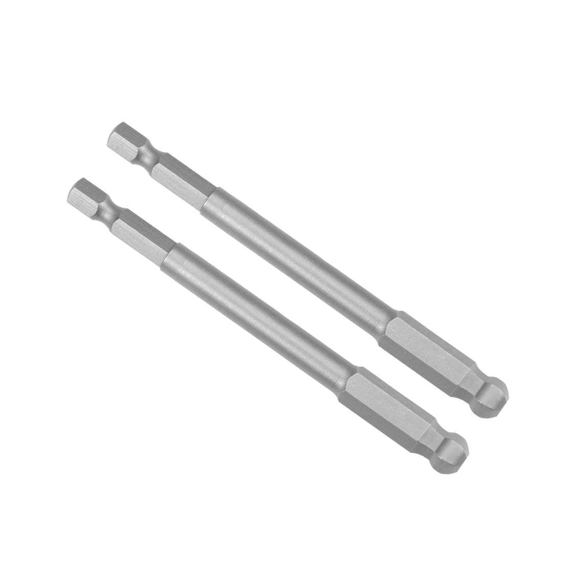 Harfington 2 Pcs Ball End Hex Bits 1/4 Inch Hex Shank 3.9 Inch Length Magnetic H8 Head Screwdriver S2 HRC58 Screw Driver Bit
