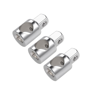 Harfington Socket Adapter 3/8-Inch F to 1/2-Inch M Square Drive for Extension Bar and Ratchet Wrenches Cr-V Steel 3 Pcs