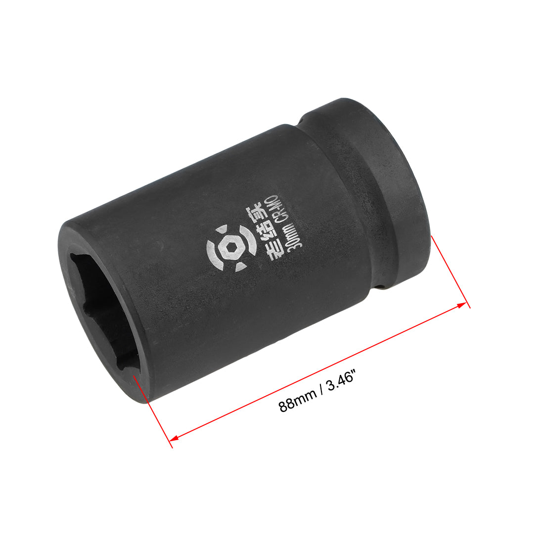 Harfington 1-Inch Drive Impact Socket 6-Point Cr-Mo Metric 30mm