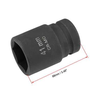 Harfington 1-Inch Drive Impact Socket 6-Point Cr-Mo Metric 41mm