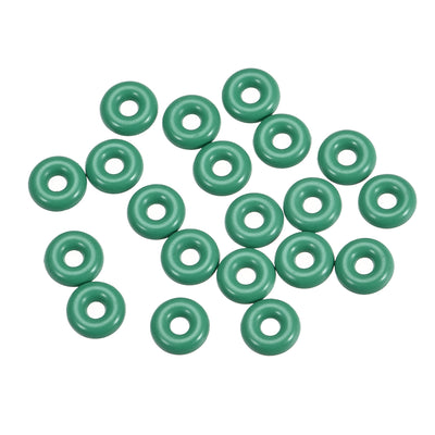 Harfington Fluorine Rubber O-Rings, FKM Seal Gasket for Machinery Plumbing, Green Pack of 20
