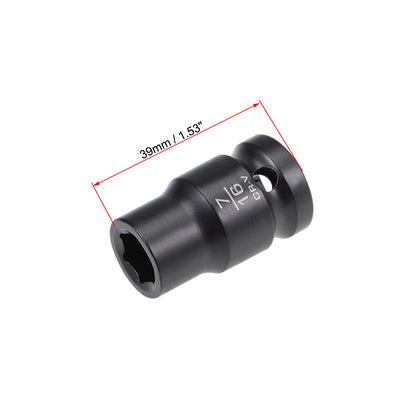 Harfington 6-Point Impact Socket, CR-V Steel, Shallow SAE Sizes