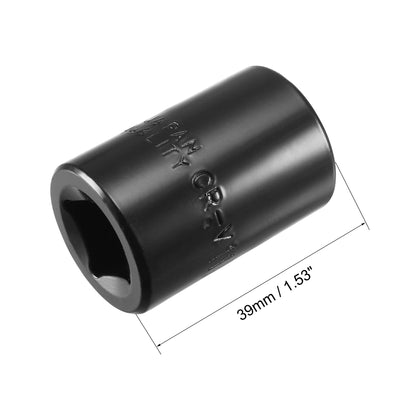 Harfington 6-Point Impact Socket, CR-V Steel, Shallow SAE Sizes