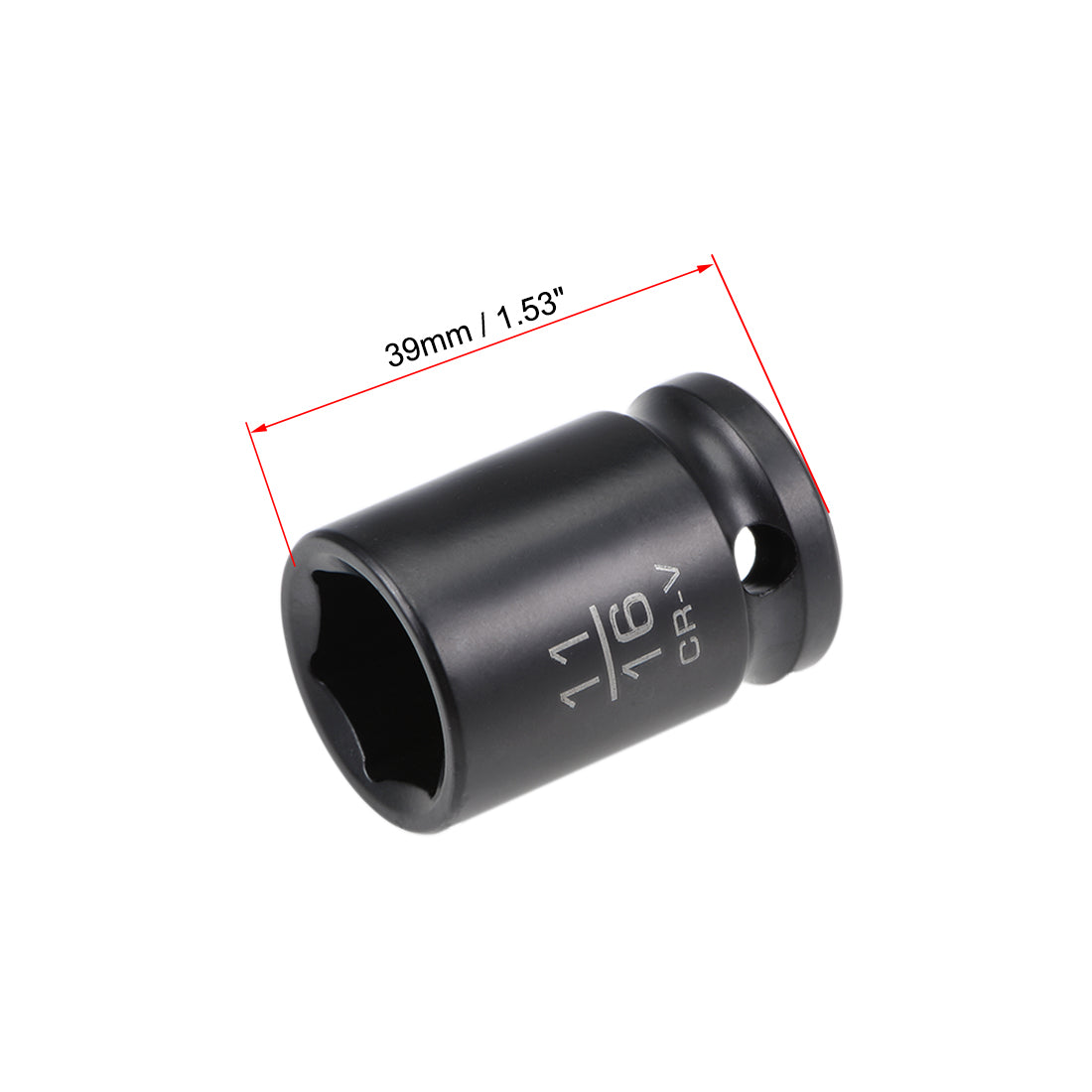 Harfington 6-Point Impact Socket, CR-V Steel, Shallow SAE Size