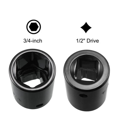 Harfington 6-Point Impact Socket, CR-V Steel, Shallow SAE Sizes