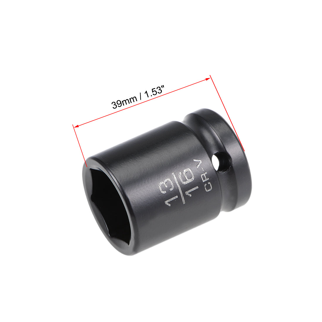 Harfington 6-Point Impact Socket, CR-V Steel, Shallow SAE Size